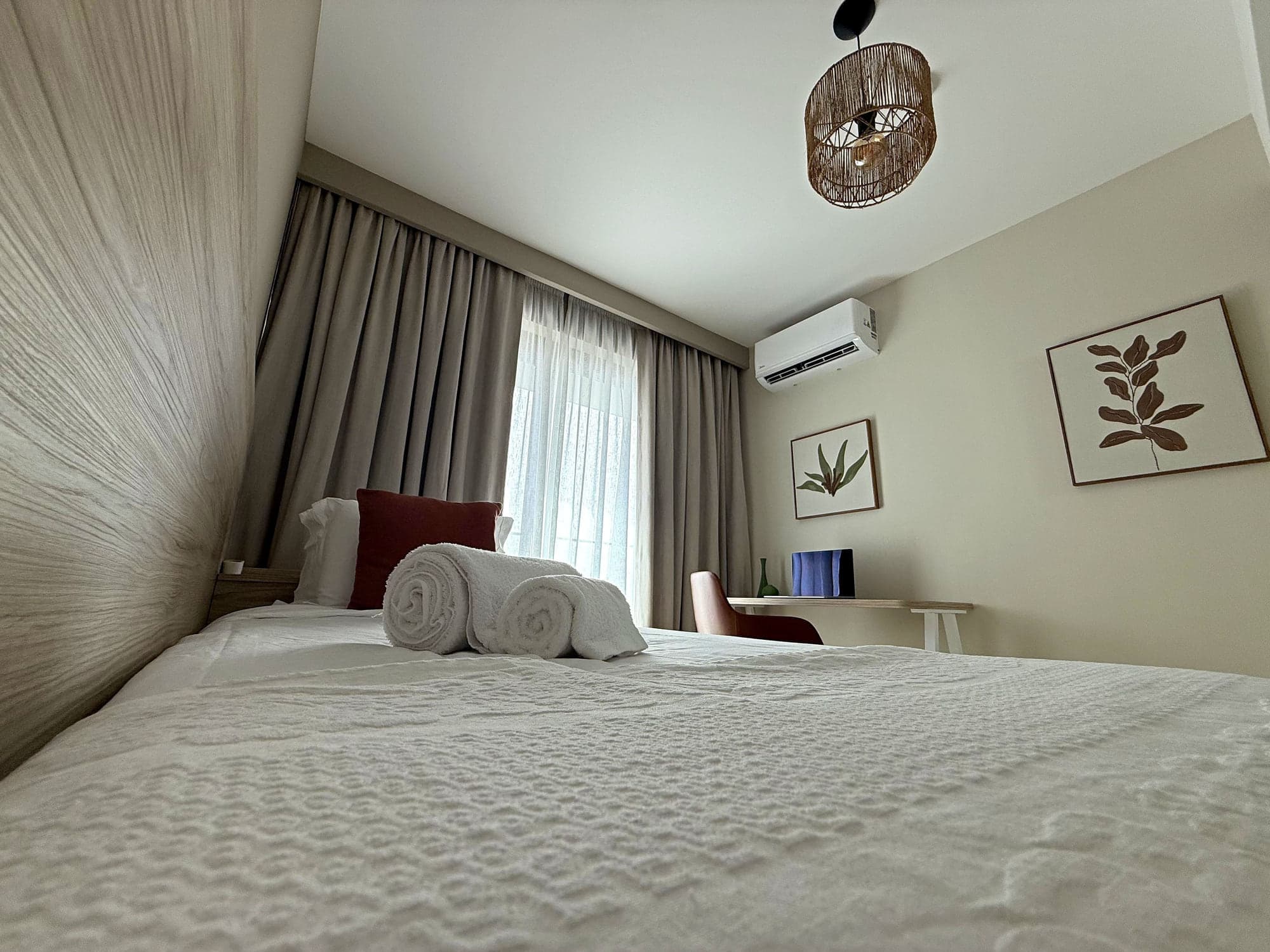The third bedroom at Blue Cove with the two single beds made up together as one double